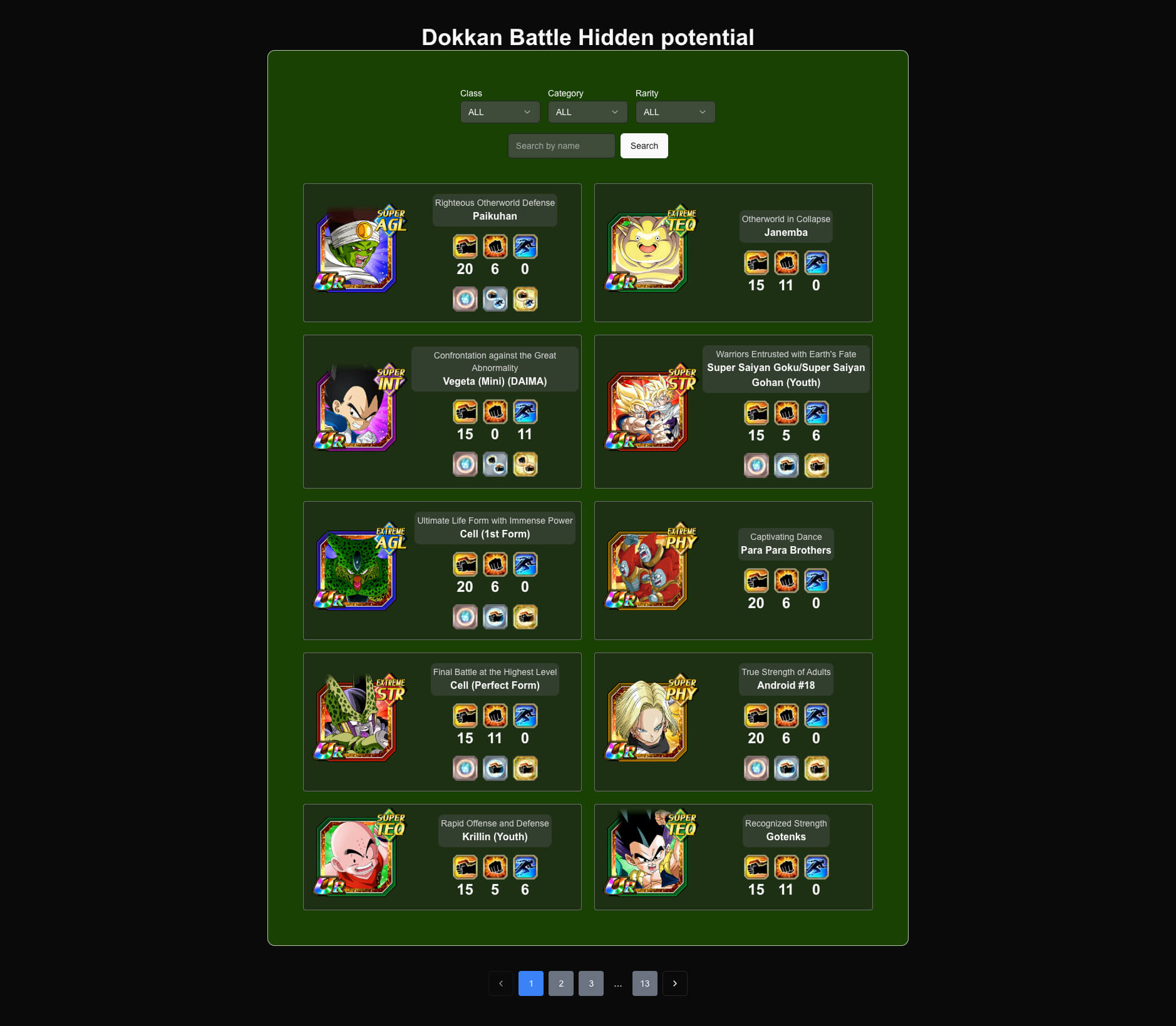 Dokkan hidden potentials
